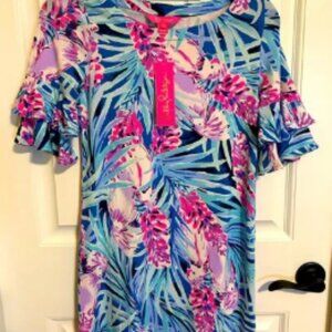 🆕 NWT Lilly Pulitzer Mr. Peacock Blue Tweethearts Dress